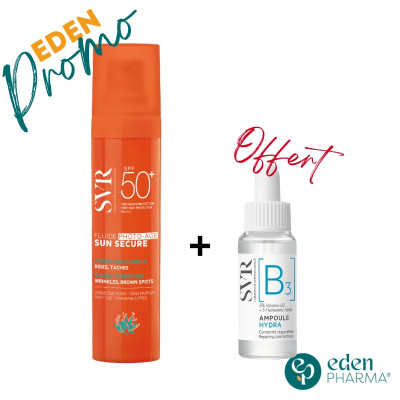 SVR SUN SECURE FLUIDE PHOTO-AGE + AMPOULE HYDRA B3 10ML GRATUIT