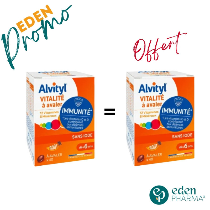 ALVITYL VITALITÉ A AVALER 40 COMPRIMES DÈS 6 ANS + 1 GRATUIT