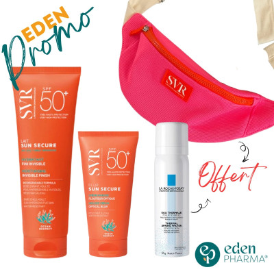 SVR SUN SECURE BLUR + LAIT ET UN SAC BANANE ET EAU THERMALE LA ROCHE POSAY OFFERT