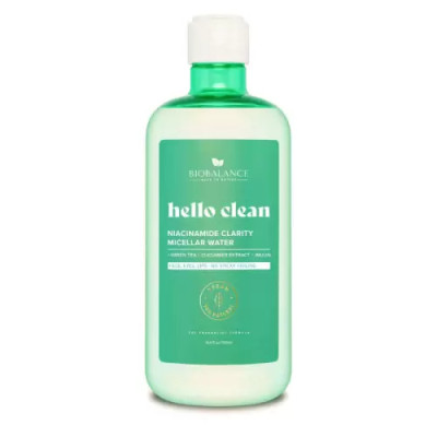 BIOBALANCE HELLO CLEAN NIACINAMIDE EAU MICELLAIRE CLARTE 500 ML