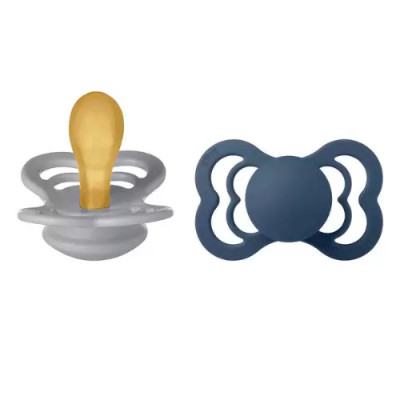 BIBS 02 SUCETTE COUTURE PACIFIER S CLOUD STEEL BLUE SIZE 1