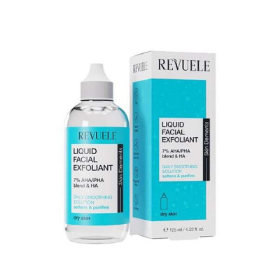 REVUELE LIQUID FACIAL EXFOLIANT 7% AHA/PHA BLEND + HA PEAUX SÈCHES 125ML