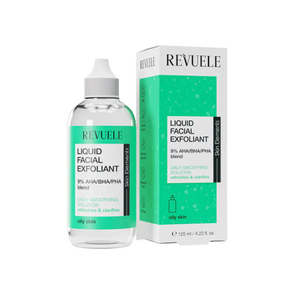 REVUELE LIQUID FACIAL EXFOLIANT 9% AHA/BHA/PHA BLEND PEAUX GRASSES 125ML