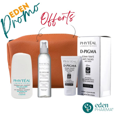 PHYTEAL COFFRET DPIGMA TEINTE BEIGE ECLAT 01 + DEODORANT + TROUSSE OFFERT
