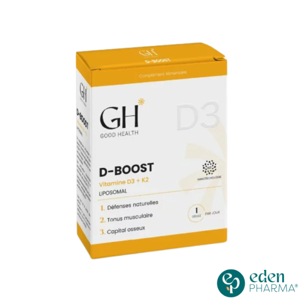 GOOD HEALTH D-BOOST VITAMINE D3+K2 30 GELULES