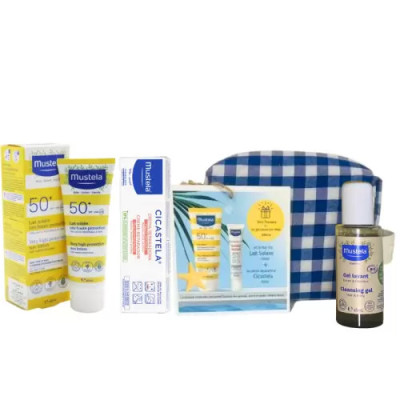 MUSTELA TROUSSE LAIT SOLAIRE 100ML+CICASTELA CREME REPARATRICE 40ML+GEL LAVANT BIO 45ML (OFFERT)