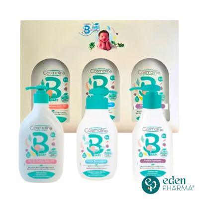 COSMALINE BEBE COFFRET BODY LOTION+BUBBLE BATH GEL+GENTLE SHAMPO 500ML