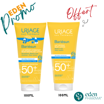 URIAGE BARIESUN LAIT SOLAIRE KIDS SPF50+ 100ML + LAIT SOLAIRE ADULTE SPF50+ 100ML OFFERTE