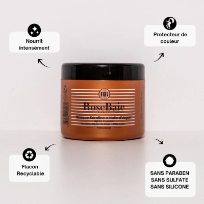 ROSEBAIE MASQUE ARGAN POST-COLORATION ANTI-OXYDANT & PROTECTION 500ML