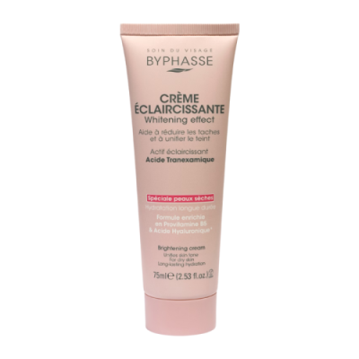 BYPHASSE CREME VISAGE ECLAIRCISSANTE WHITENING EFFECT SPECIALE PEAUX SECHES 75ML