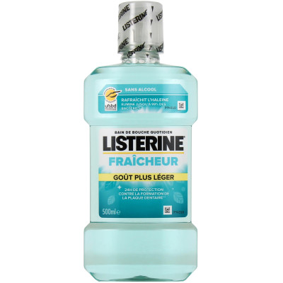 LISTERINE BAIN DE BOUCHE FRAICHEUR GOUT PLUS LEGERE 500ML