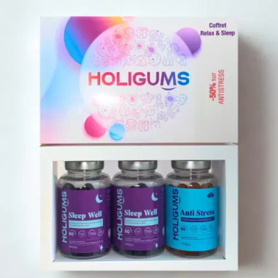 HOLIGUMS 2BOITES SLEEP WELL 60 GUMMIES+ANTI STRESS 60 GUMMIES À -50%