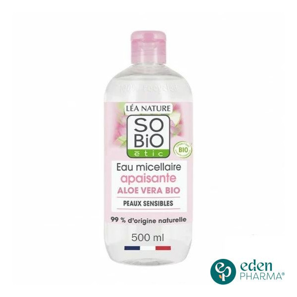 SO BIO ETIC Eau Micellaire Apaisante Aloe Vera & Rose 500ML