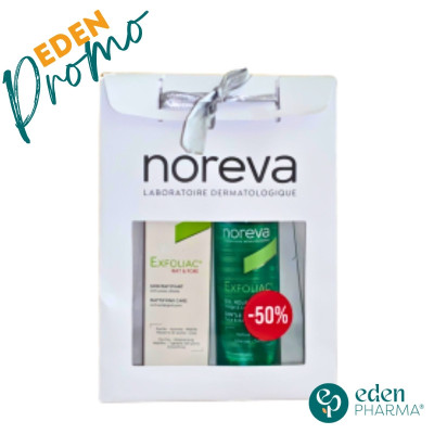 NOREVA EXFOLIAC MAT & PORE 30ML+GEL MOUSSANT DOUX 200ML (-50%)