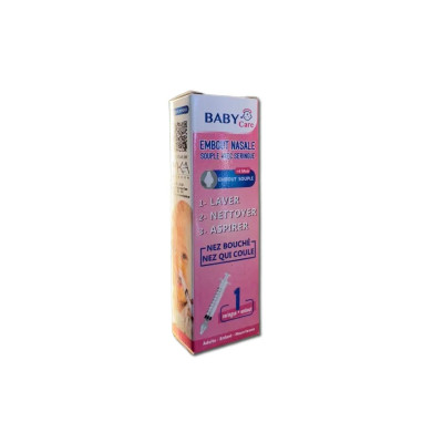 BABY CARE  EMBOUT NASALE SOUPLE AVEC SERINGUE +6MOIS
