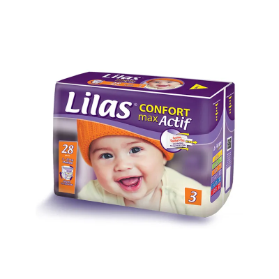 LILAS CONFORT MAX ACTIF COUCHE BB  5-10 KG 28 PIECES