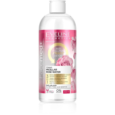 EVELINE EAU MICELLAIRE DÉMAQUILLANTE TONNING ROSE 400ML