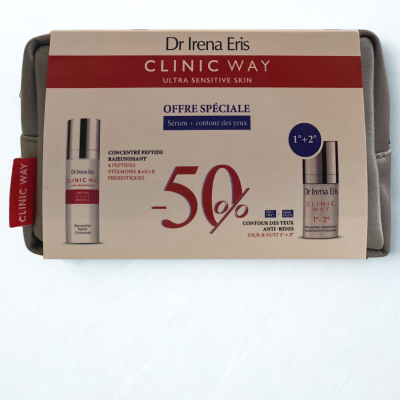 CLINIC WAY TROUSSE SERUM CONCENTRE 30ML+CONTOUR DES YEUX ANTI RIDES 1+2 15ML (-50%)