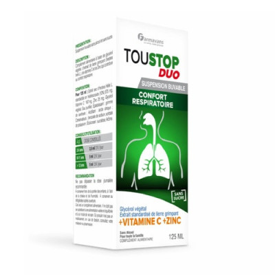 TOUSTOP DUO CONFORT RESPIRATOIRE SIROP 125ML