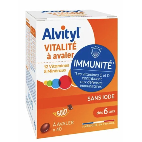 ALVITYL VITALITÉ A AVALER 40 COMPRIMES DÈS 6 ANS