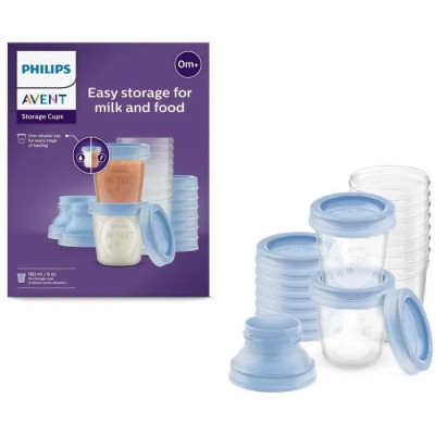 AVENT POTS DE CONSERVATION LAIT MATERNEL RÉUTILISABLES 10X180ML