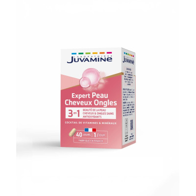JUVAMINE EXPERT PEAU CHEVEUX ONGLES 3EN1 40 GELULES