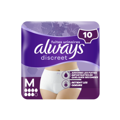 ALWAYS CULOTTE DISCREET MEDIUM 10 PCS
