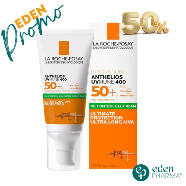LA ROCHE POSAY ANTHELIOS OIL CONTROL GEL CREME INVISIBLE SPF50+ 50ML (-50%)
