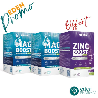 LOT DE 2 MAGBOOST + ZINC BOOST OFFERT