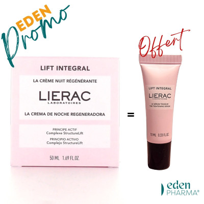 LIERAC LIFT INTEGRAL LA CREME NUIT REGENERANTE 50ML + SERUM TENSEUR 10ML