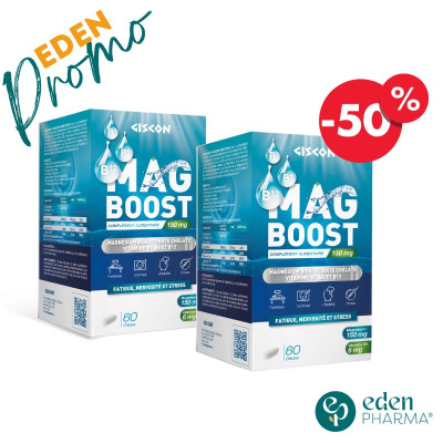 MAGBOOST MAGNÉSIUM BISGLYCINATE 60 GÉLULES + 2EME -50%