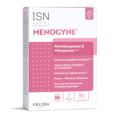 ISN MENOGYNE® PRÉ-MÉNOPAUSE ET MÉNOPAUSE 60 GÉLULES VÉGÉTALES
