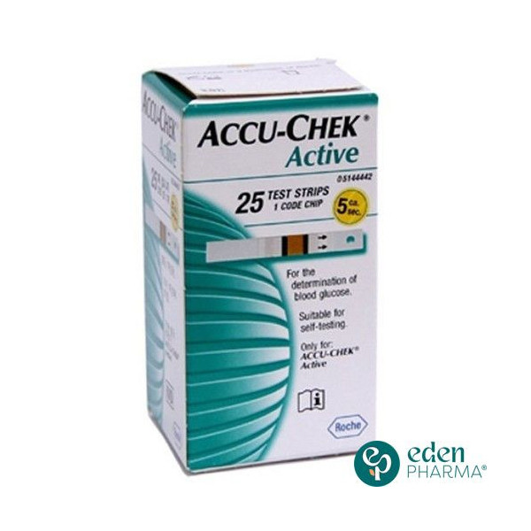 ACCU-CHEK ACTIVE BANDELETTES BOITE DE 25