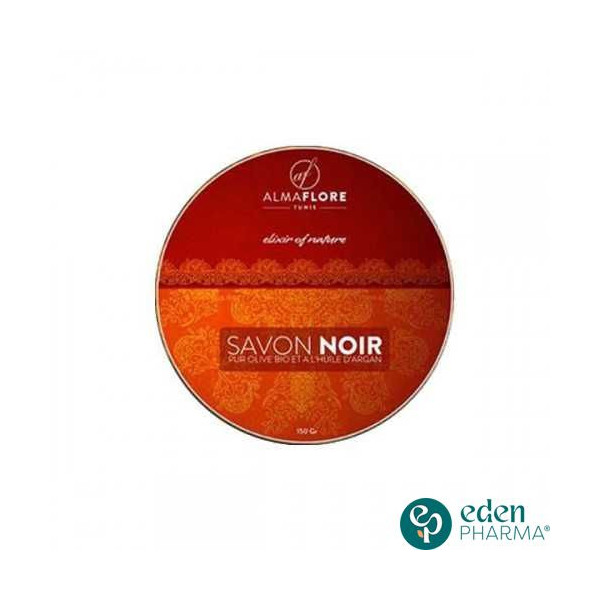 ALMAFLORE SAVON NOIR A L HUILE D ARGAN 150 GR