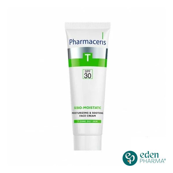 pharmaceris t sebo-moistatic crème hydratante apaisante spf30