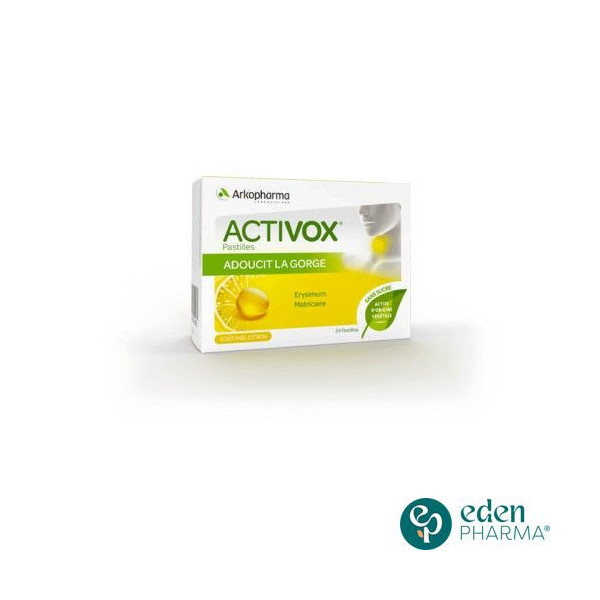 ARKOPHARMA ACTIVOX MIEL CITRON 24 PASTILLES