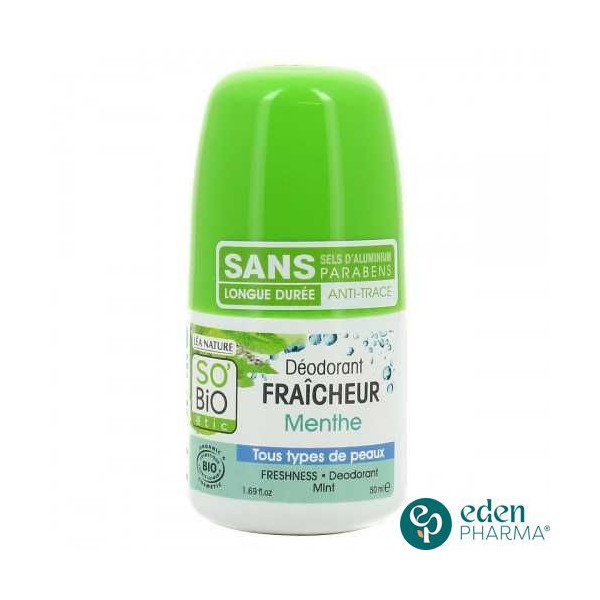 SO BIO DEO FRAICHEUR MENTHE TOUS TYPE DE PEAUX 50ML