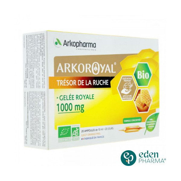 ARKOPHARMA GELEE ROYALE BIO 1000 MG 20 AMPOULES