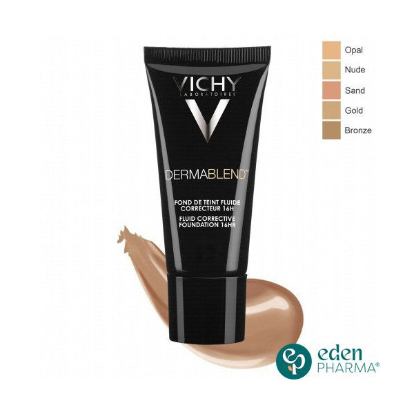 VICHY DERMABLEND FOND DE TEINT FLUIDE CORRECTEUR TEINTE 15 OPAL SPF28 30ML