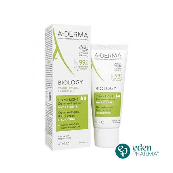 A-DERMA BIOLOGY CREME RICHE HYDRATANTE PEAUX FRAGILES 40ML