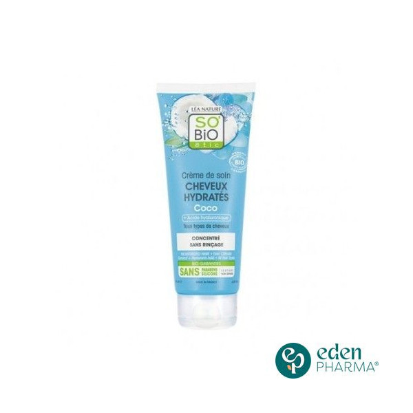 SO'BIO CREME DE SOIN CHEVEUX HYDRATES COCO BIO 100ML