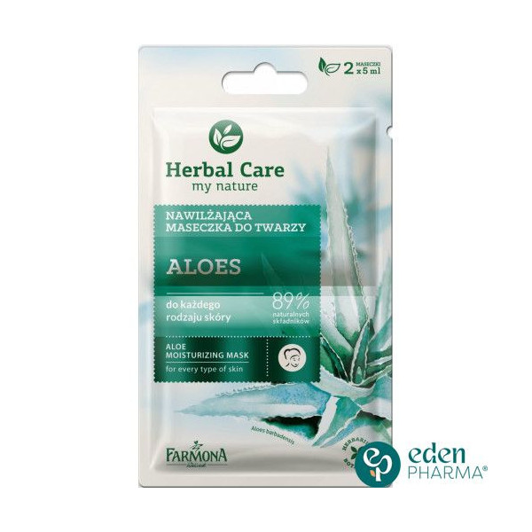 FARMONA HERBAL CARE ALOES MOISTURIZING FACE MASK 2*5G