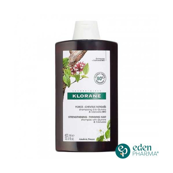 KLORANE SHAMPOOING FORTIFIANT A LA QUININE ET VITAMINE B 400ML