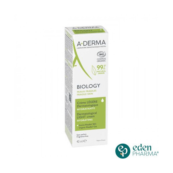 A-DERMA BIOLOGY CREME LEGERE HYDRATANTE PEAUX FRAGILE 40ML