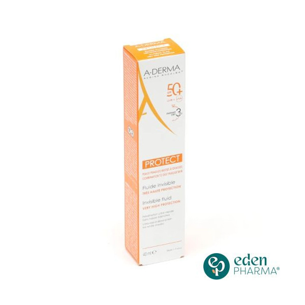 A-DERMA PROTECT FLUIDE INVISIBLE SPF 50+ 40ML