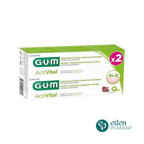 GUM  dentifrice  duo activital  75 ml*2 / 6050