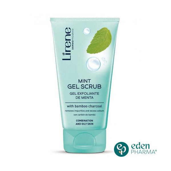 LIRENE GEL SCRUB MENTHE AU CHARBON DE BAMBOU, 150ML