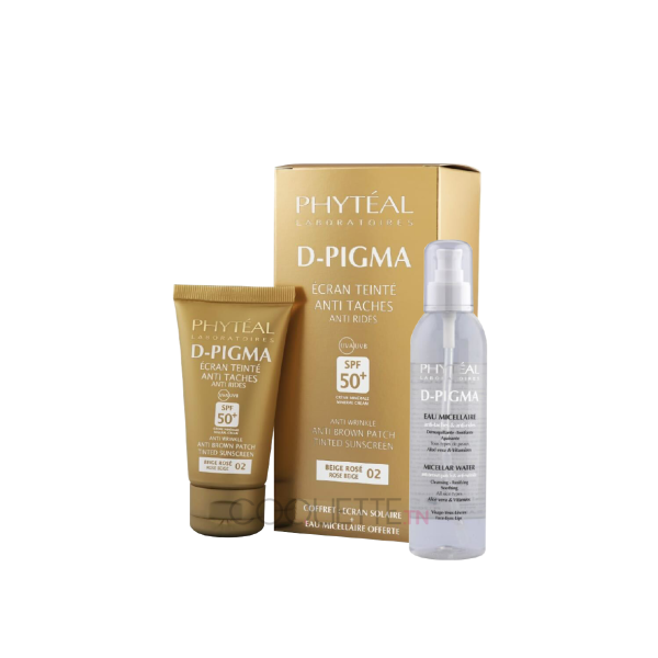 PHYTEAL DPIGMA ECRAN TEINTE BEIGE ROSÉ SPF50+EAU MICELLAIRE A L'ALOE VERA 150ML (OFFERTE)