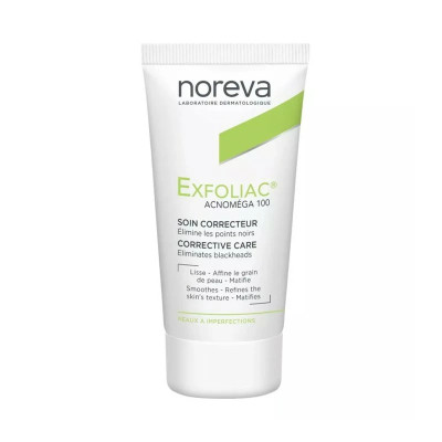 NOREVA-EXFOLIAC-ACNOMEGA-100-KERATOREGULATEUR-MATIFIANT-30ML