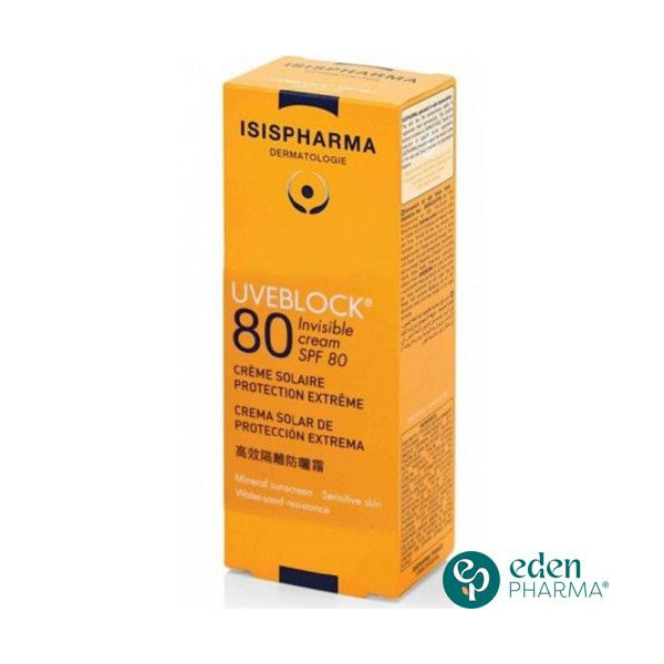 ISISPHARMA UVEBLOCK CREME SPF 80 INVISIBLE 40ML